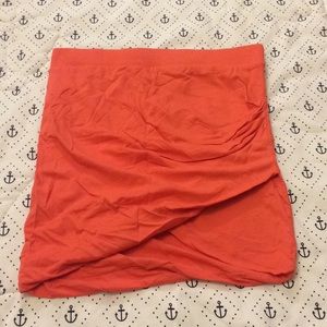 G by Guess coral mini skirt faux wrap small
